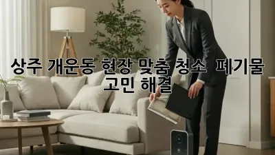 상주 개운동 현장 맞춤 청소 ✨ 폐기물 고민 해결! ♻️