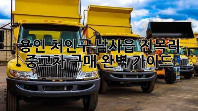 용인 처인구 남사읍 진목리 중고차 구매 완벽 가이드